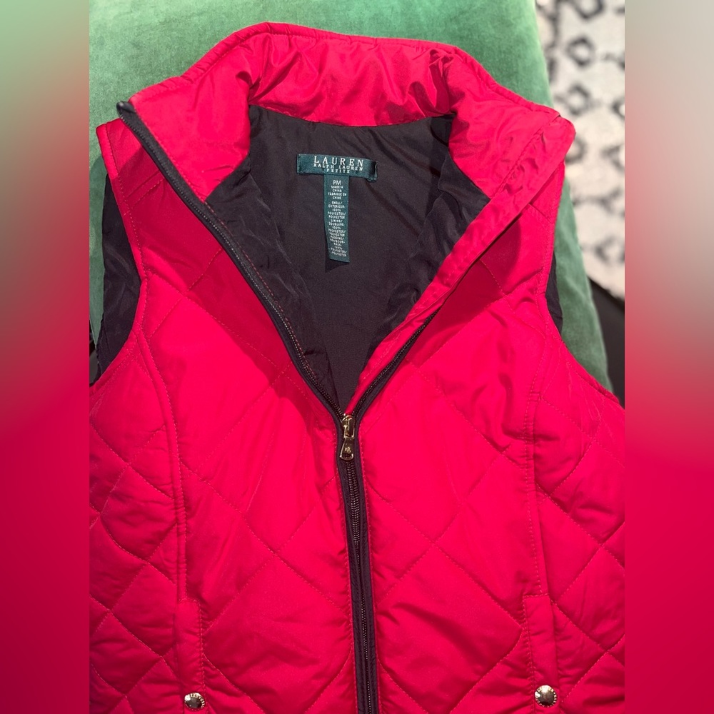 RALPH LAUREN VEST PETITE M